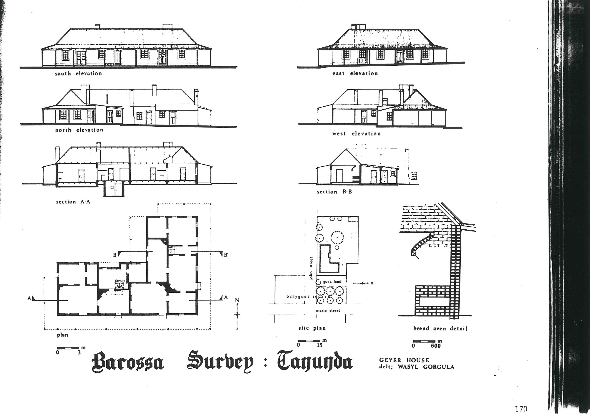 Survey diagrams of Goat Square (Geyer) House found in the Barossa Survey document.