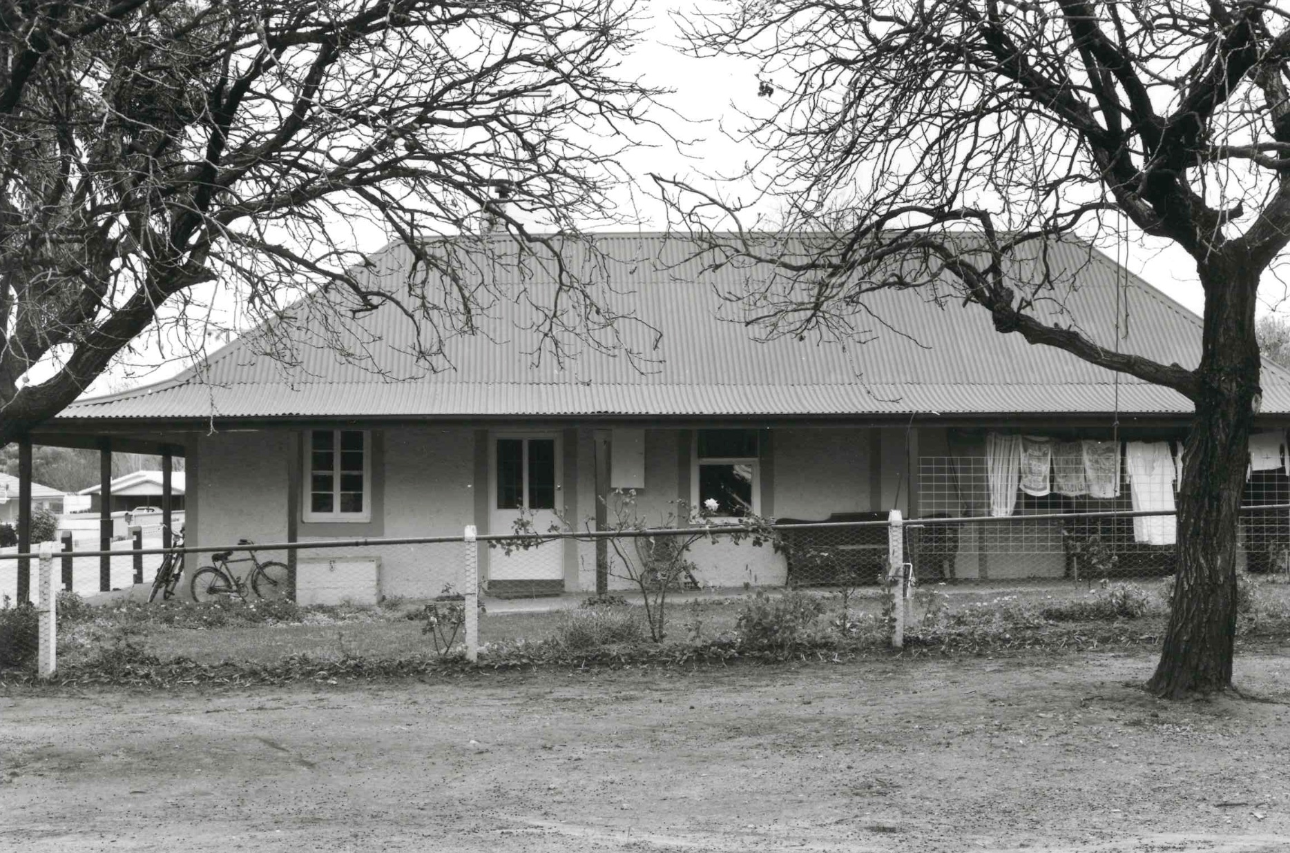 View of the front of Goat Square House in 1979.
